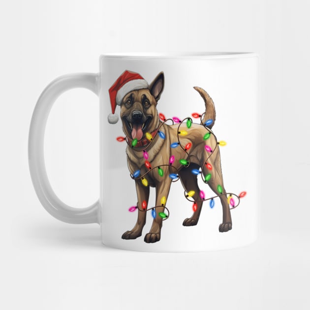 Christmas Belgian Malinois by Chromatic Fusion Studio